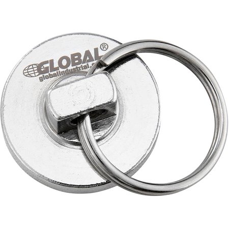 GLOBAL INDUSTRIAL Neodymium Magnetic Assembly w/ Key Ring, 35 Lbs. Pull, 6PK 320756